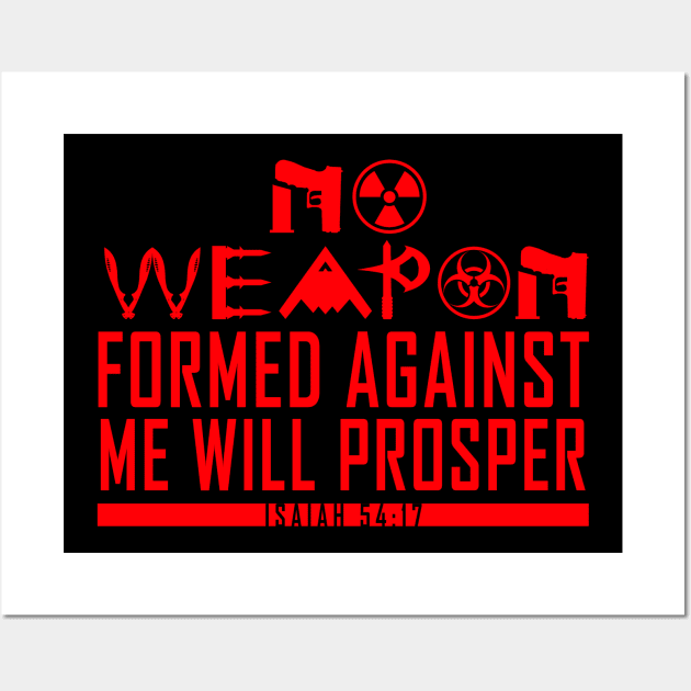 No Weapon Formed (Red) Wall Art by Wakanda Forever